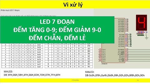 HUST - Vi xử lí: (Assembly) LED 7 THANH _ Đếm tăng từ 0-9, đếm giảm 9-0, đếm chẵn, đếm lẻ