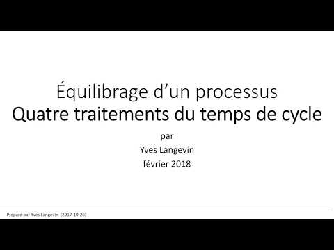 Vidéo: Qu'est-ce que le temps de cycle dans l'équilibrage de ligne ?