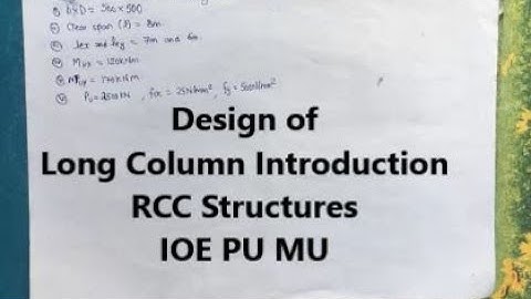 Long Column Introduction| Design of RCC Structures | Mumbai University | IOE , TU , PU