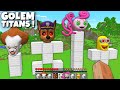 This is Giant Golem Spawn of Minions Penniwise Momy Long Legs Pow Patrul in minecraft - animations