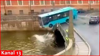 A Bus With Passengers Fell Into River In Russia Several Are Dead