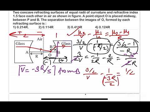 JEE MAIN 2025(29jan shift2)Two concave refracting surfaces of equal radii of curvature and refracti 14 JEE MAIN 2025(29jan shift2)Two concave refracting surfaces of equal radii of curvature and refracti