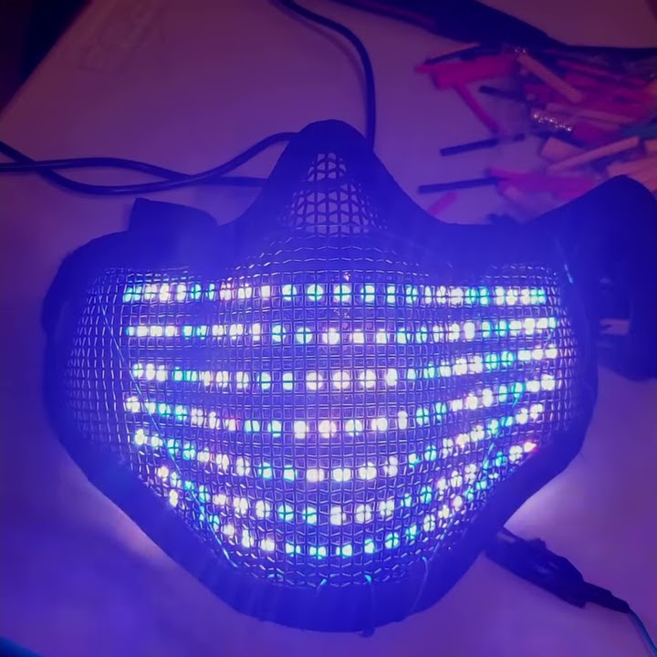 Arduino LED Rave Mask Before and After Fade Effect - YouTube