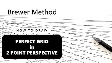 How to construct a 2 Point Perspective grid with Vanishing Points Off the Page - Brewer Method