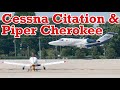 Piper Cherokee and Cessna Citation CJ2