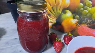 معجون فراولة بطريقة ساهلة بنين برشا confiture de fraise 