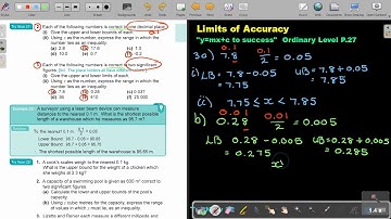 1 4  Limits of Accuracy   Single number   part 2