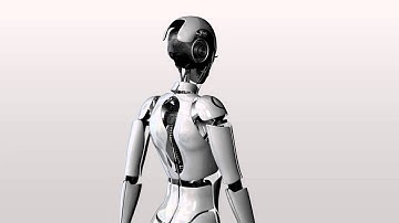 Animated 3D / CG Robot with Mocap catwalk