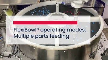 FlexiBowl® | Multiple parts feeding with Mitsubishi RH-3FRH [discrete electrical components]