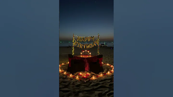 Birthday Party  decoration Ideas |Birthday Celebration in beach#shorts