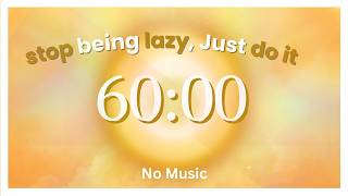 💛60 Minute yellow aura timer | 1 Hour Aesthetic Study Timer (No Music)