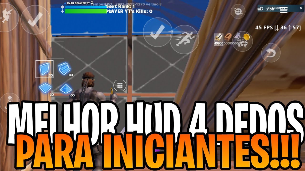 COMO FAZER O MELHOR HUD 4 DEDOS FÁCIL PARA INICIANTES NO FORTNITE