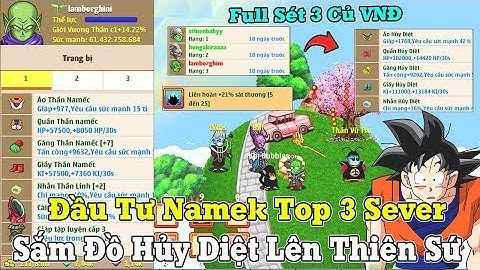Ngọc Rồng Online - Đầu Tư Namek Top 3 Sever 12... Sắm Sét Hủy Diệt Chuẩn Bị Lên Găng Thiên Sứ
