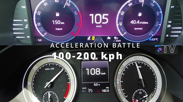 Škoda Octavia 2.0 TSI vs. Škoda Superb 2.0 TDI | Acceleration Battle to 200 kph