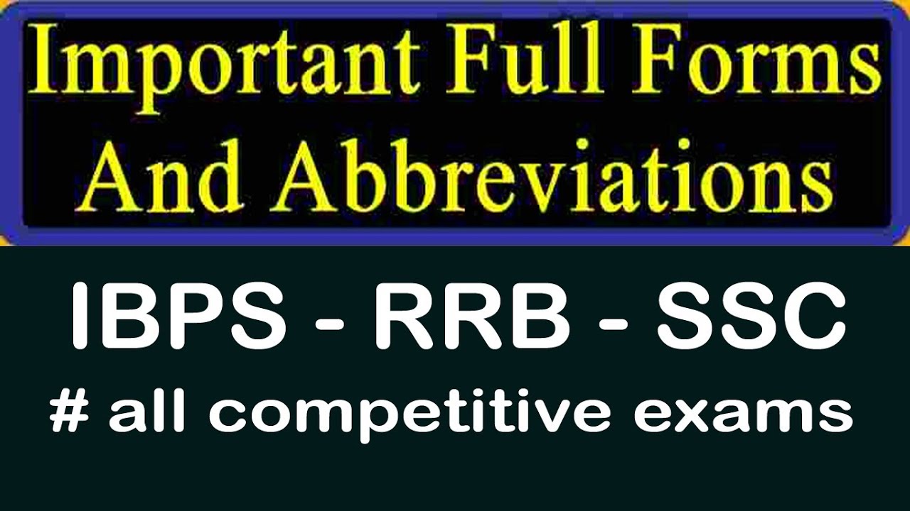 Important Economic Abbreviations Full forms of Economic Terms YouTube