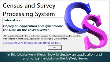 Deploy an application and synchronize the data on the CSWeb server