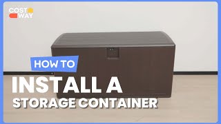 How to Install the 105 Gallon All Weather Deck Box Storage Container | NP10267 #costway #howto