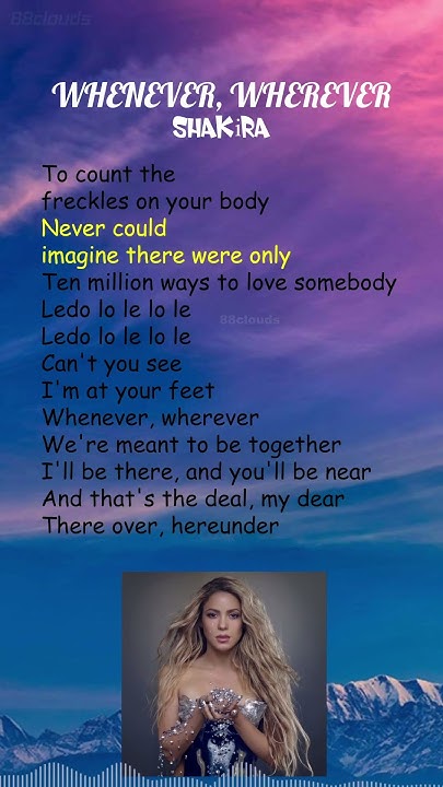 Shakira - Whenever, Wherever (Lyrics) #shorts - YouTube
