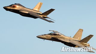 F-35C and F/A-18F Double Demo and Formation - California Capital Airshow 2021