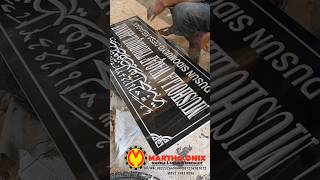 Pahatan Manual Papan Nama Masjid/musholla 50x120 cm