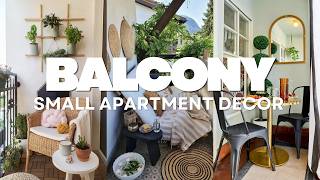 SMALL APARTMENT BALCONY DESIGN IDEAS | LOW-COST TINY BALCONY TERRACE OUTDOOR LIVING SPACE DECOR IDEA