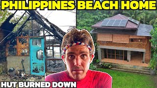 BEACH HUT FIRE - Philippines Province Home In Davao (BecomingFilipino Cateel)