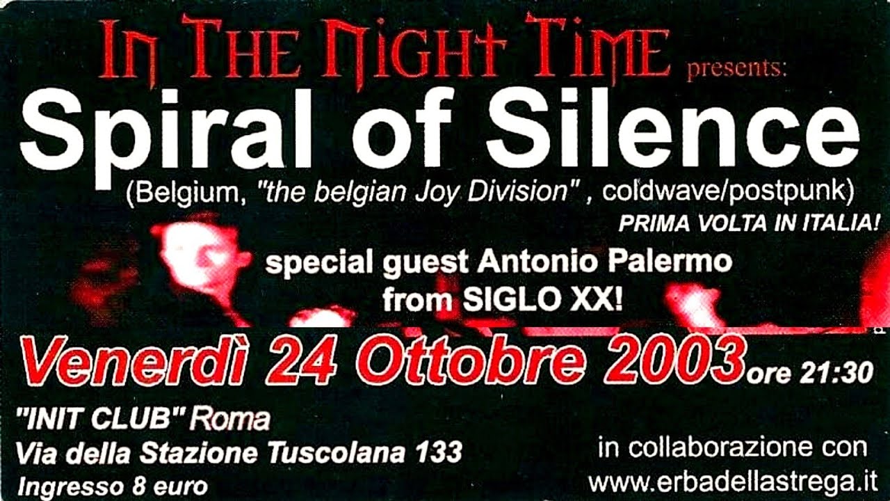 Watch Spiral Of Silence - Init, Roma, Italy, 24 oct 2003 on YouTube Watch Spiral Of Silence - Init, Roma, Italy, 24 oct 2003 on YouTube