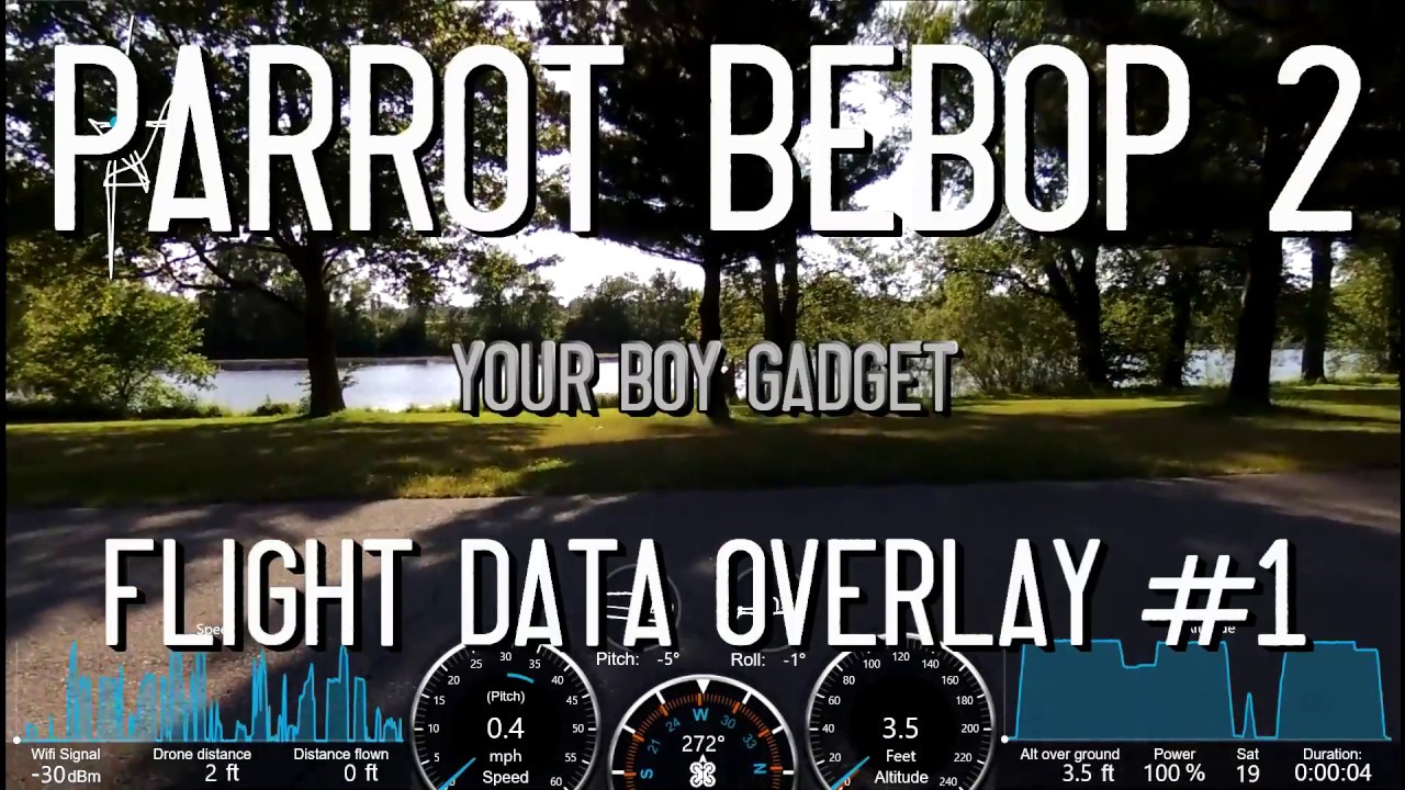 Flight Data Overlay EXCLUSIVELY for the Parrot Bebop and Bebop 2 - JUST MUSIC WITH FLIGHT DATA