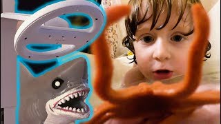 Baby Sharks In Our Bathtub and our new Nebia Shower by That Dad Blog 90,974 views 5 years ago 4 minutes, 4 seconds