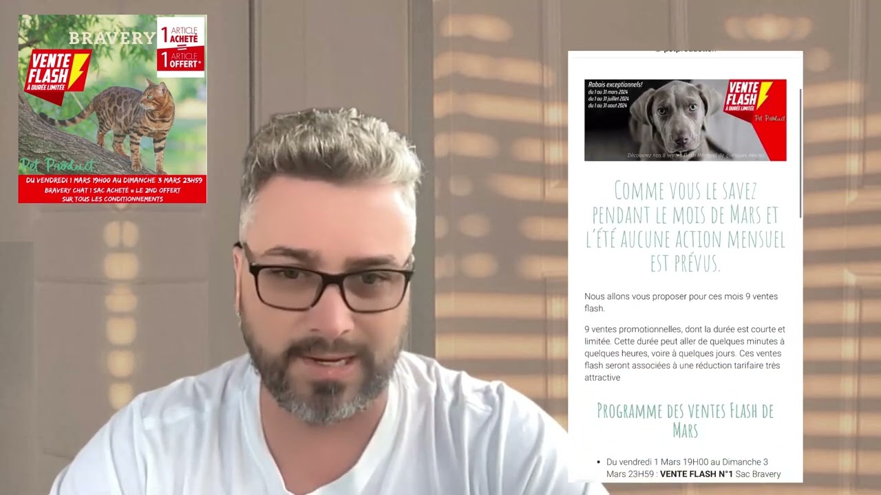 Explication Vente Flash PetProduct.ch Mars 2024 (produits naturels pour chien et chat en suisse)