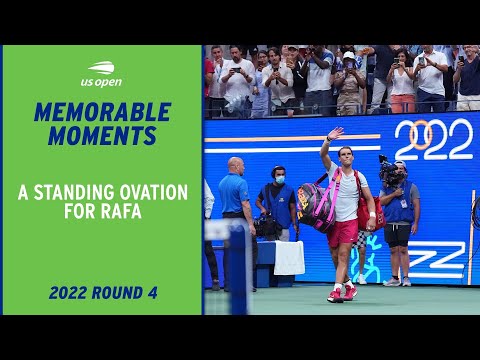 Rafael nadal waves to the crowd | 2022 us open