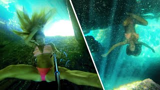 I Wander In Underwater Caves 4K