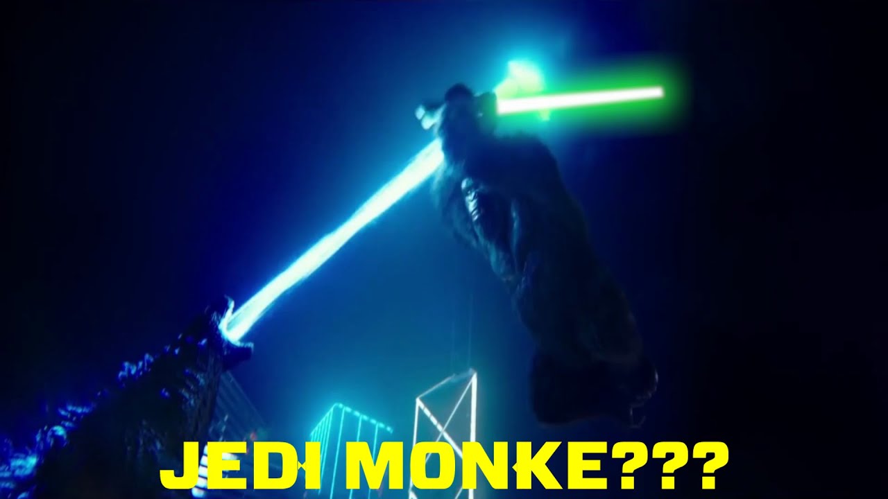 Godzilla vs Kong but Kong has a Lightsaber - YouTube