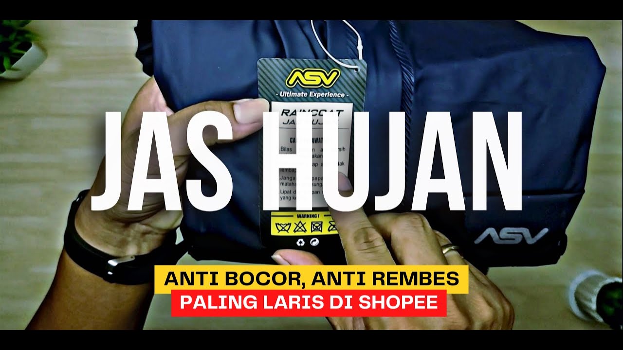 Unboxing Jas Hujan Anti Rembes Paling Laris Di Shopee | ASV