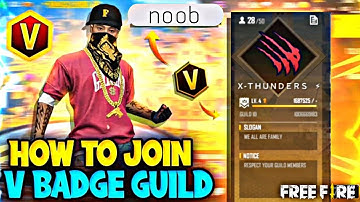 How to join V Badge Guild ll No Requirements - Garena Free Fire 🔥
