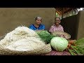 Veg Noodles Recipe ❤ Chilli Garlic Hakka Noodles prepared by Grandma and Mom | Village Life