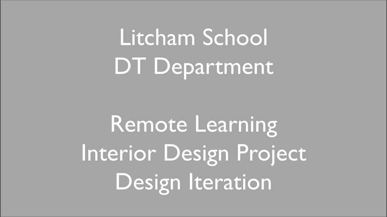 Remote Learning Interior Design Project Design Iteration - YouTube