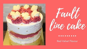 How I make my fault line cake || My First Fault Line Cake.