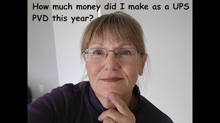 UPS PVD season is over! How much money did I make?