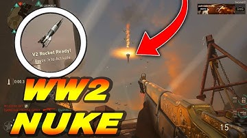COD WWII SECRET "V2 ROCKET" NUKE GAMEPLAY! MY FIRST V2 ROCKET! (HIDDEN STREAK)