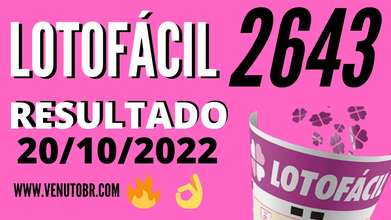 🍀 Resultado Lotofácil 2643