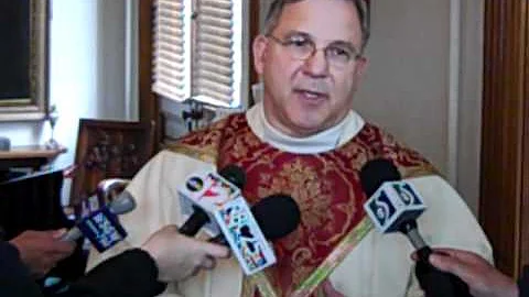 Bishop Cistone talks to local media following the Chrism Mass (Part 2)