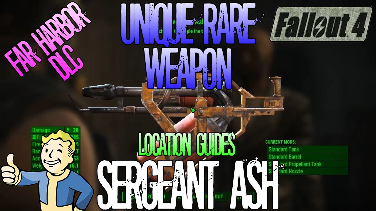 Fallout 4 | Sergeant Ash | Unique Rare Weapon | Location Guide | Far Harbor DLC