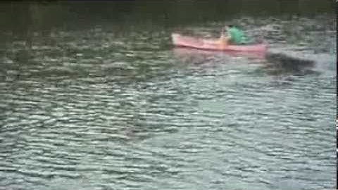 Rowing Canoe facing forward