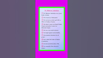 10 Lines On Dr Bhimrao Ambedkar in English/Essay On Dr Bhimrao Ambedkar in English