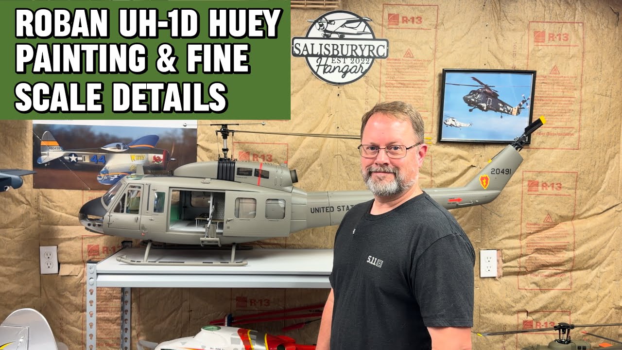 Roban UH-1D Huey 800 - Fuselage Painting & Finishing Details