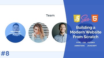 Team Members with a Image Hover Overlay | Build a Modern Responsive Website From Scratch - #8