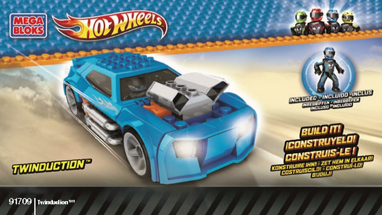 Mega Bloks Hot Wheels Speed Racer Pit Stop - Set Costruibile Con Macchina Twin Mill E Meccanico
