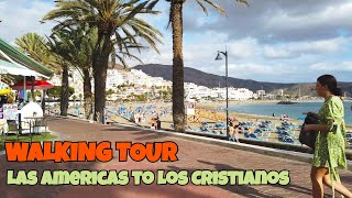 🔴Playa de las Americas to Los Cristianos, TENERIFE, SPAIN. BEST Walking Tour