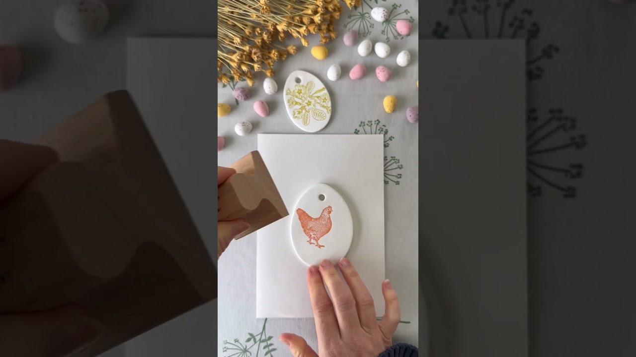 DIY Easter Decorations: Air Dry Clay Craft Tutorial by The English Stamp Company 🐣